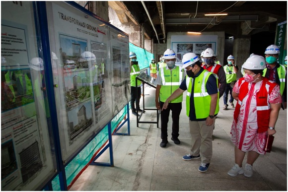  Menteri BUMN Erick Thohir Tinjau Progres Pemugaran Gedung Sarinah