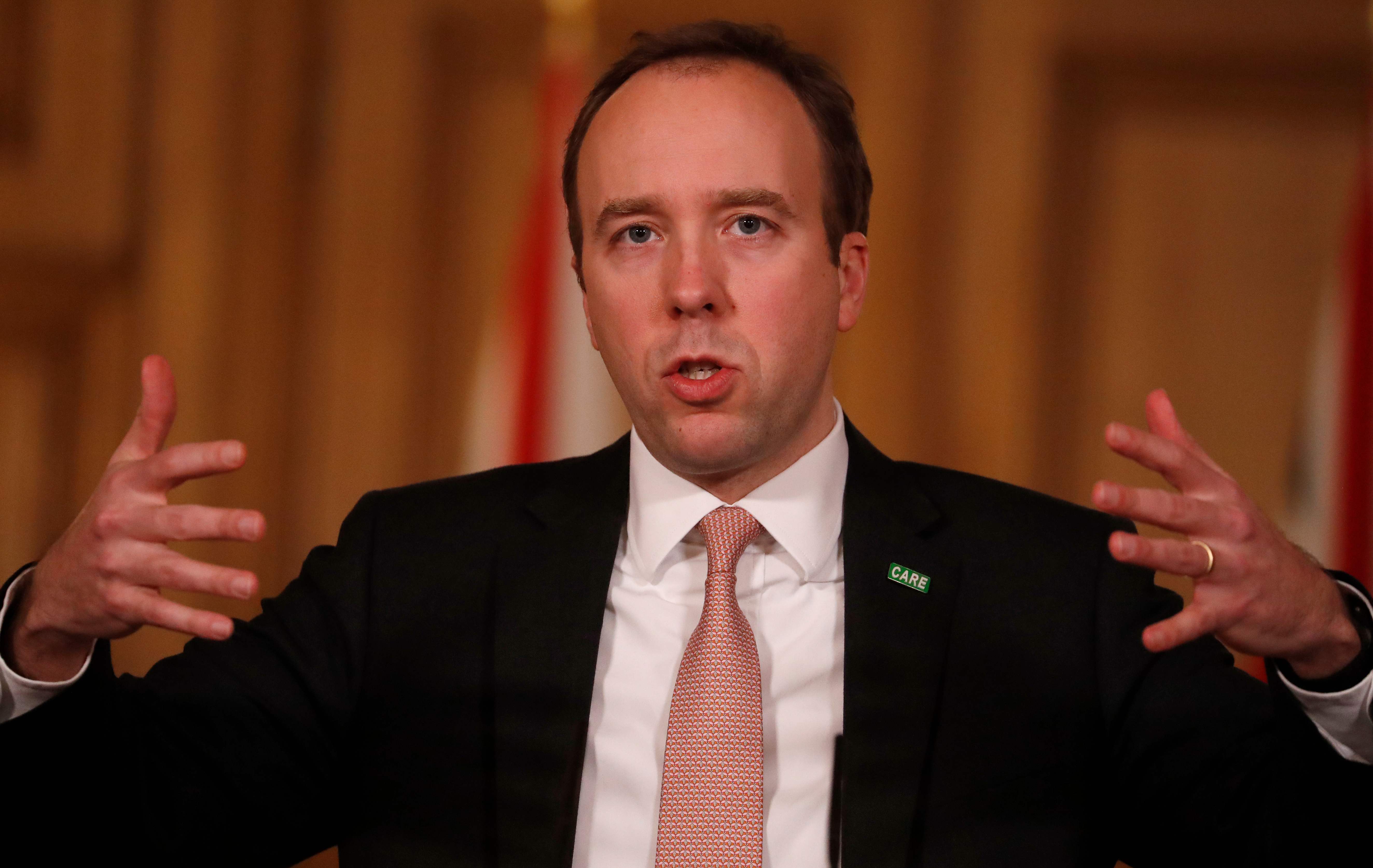 Menteri Kesehatan Inggris Matt Hancock. 