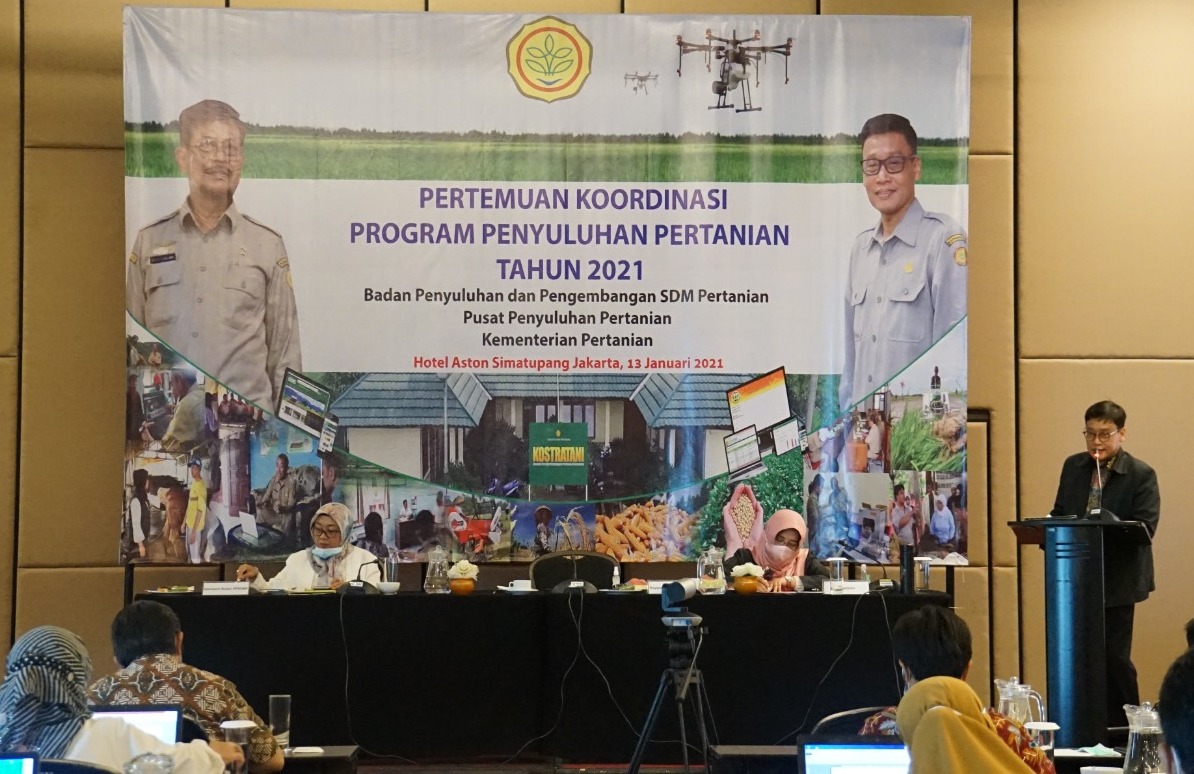 Acara Koordinasi Program Penyuluhan Pertanian Tahun 2021 di Jakarta.