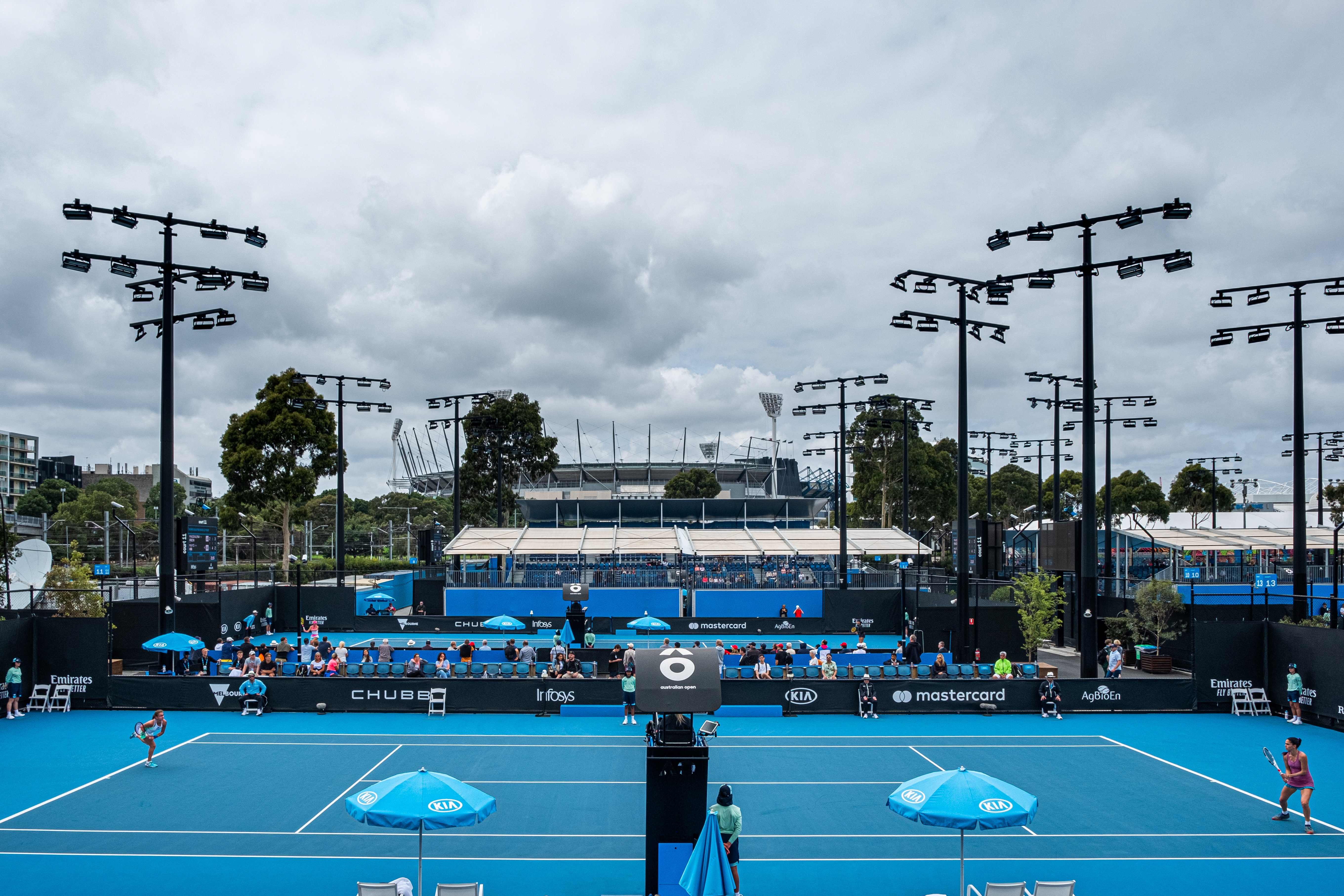 Pemandangan Melbourne Park tempat digelarnya Australia Terbuka.