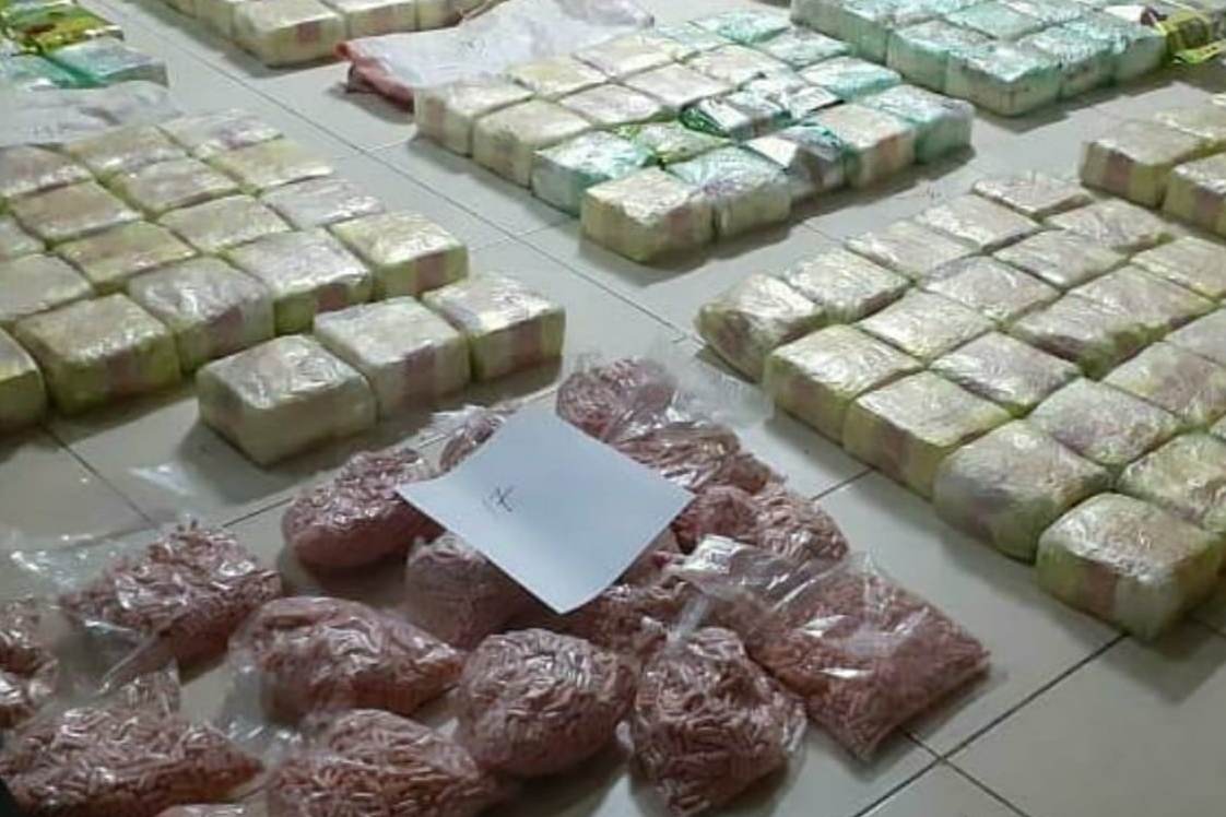 Narkoba yang diamankan BNNP Sumsel dan BBN Pusat di Banyuasin.