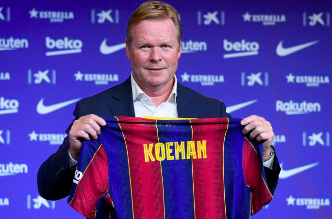 Pelatih Barcelona Ronald Koeman  
