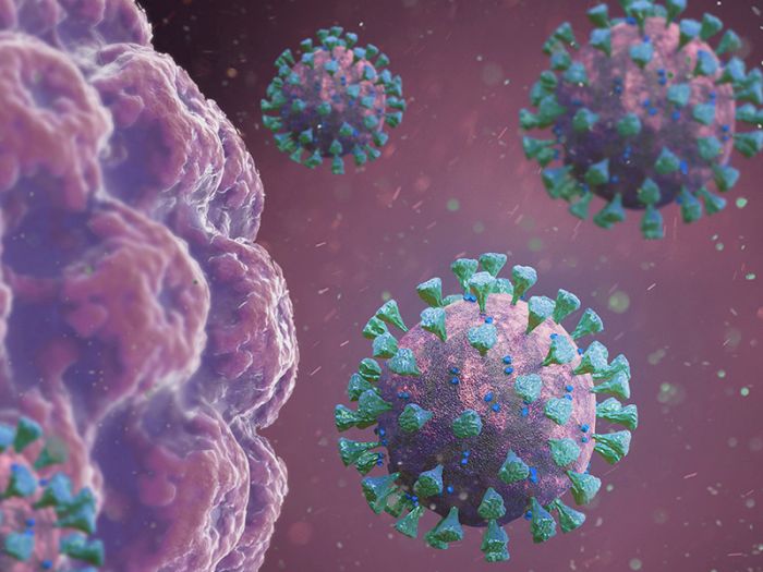 Ilustrasi virus covid