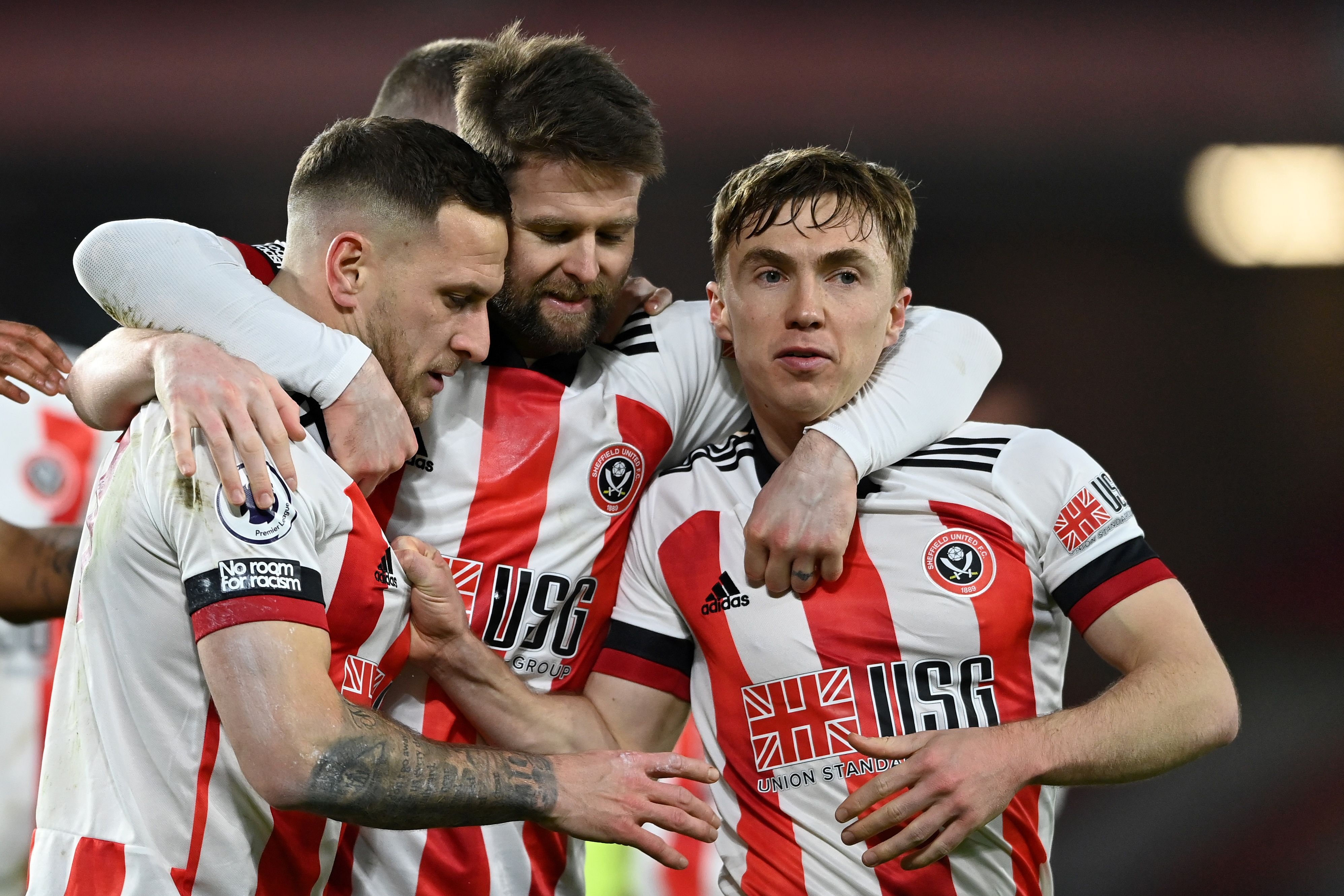 Billy Sharp (tengah) mencetak gol kemenangan 1-0 Sheffield United atas Newcastle United dalam lanjutan Liga Primer, Rabu (13/1). 