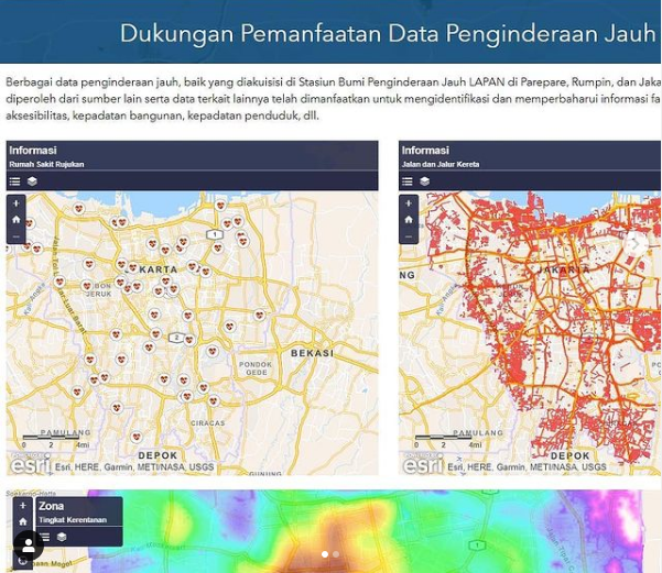 Layar tangkap Lapan Hub Covid-19.