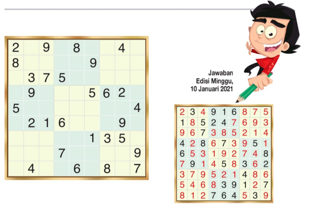 Sudoku Edisi 17 Januari 2021