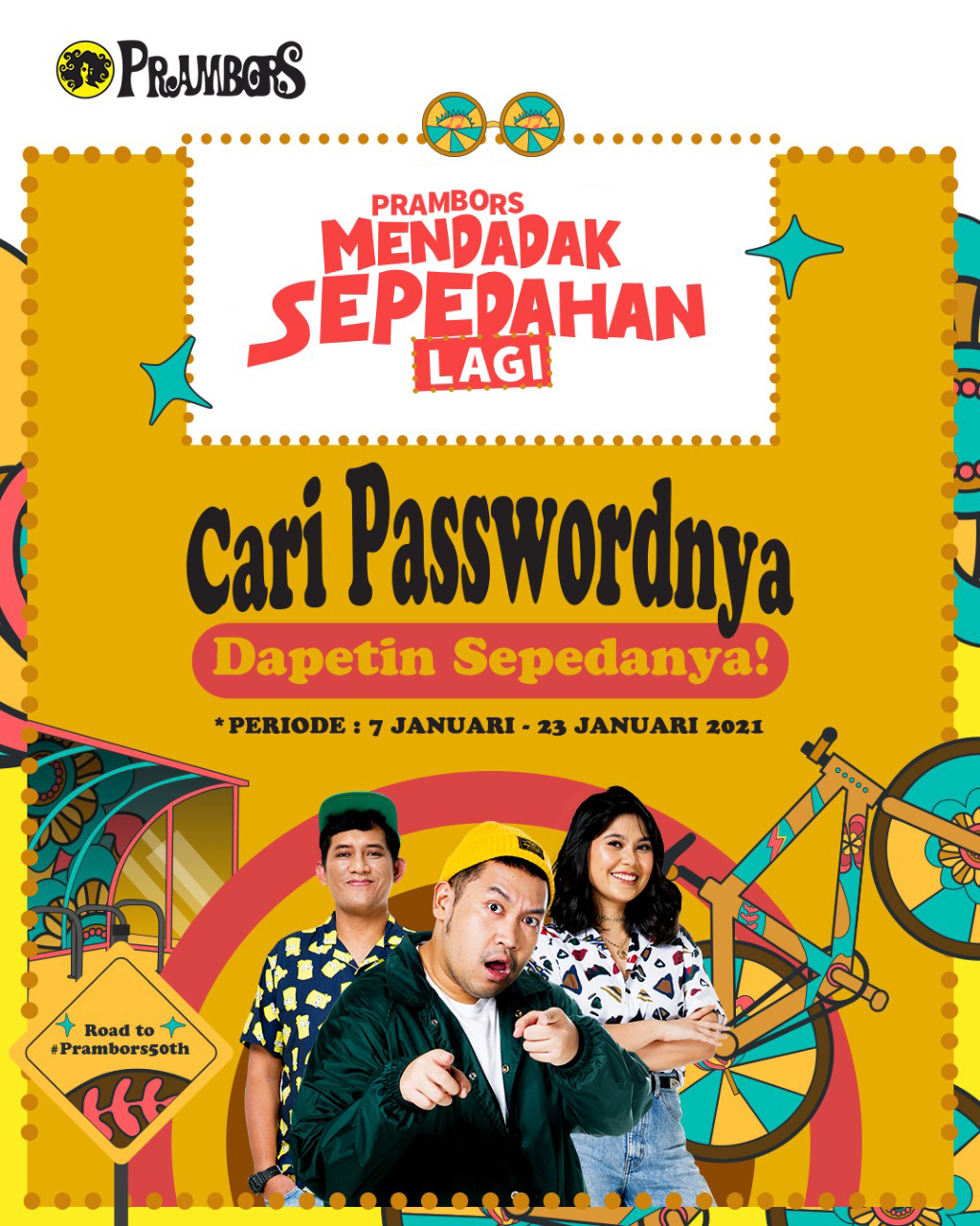 Prambors berkomitmen mendukung gaya hidup sehat anak muda lewat ‘Prambors Mendadak Sepedahan Lagi’. 