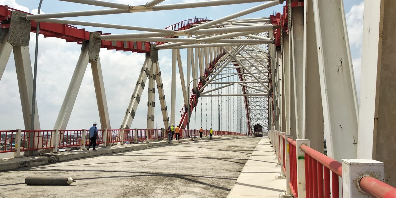 Jembatan Musi VI Palembang yang menghubungkan kawasan Seberang Ulu-Seberang Ilir, Rabu (6/1) akan dibuka. 