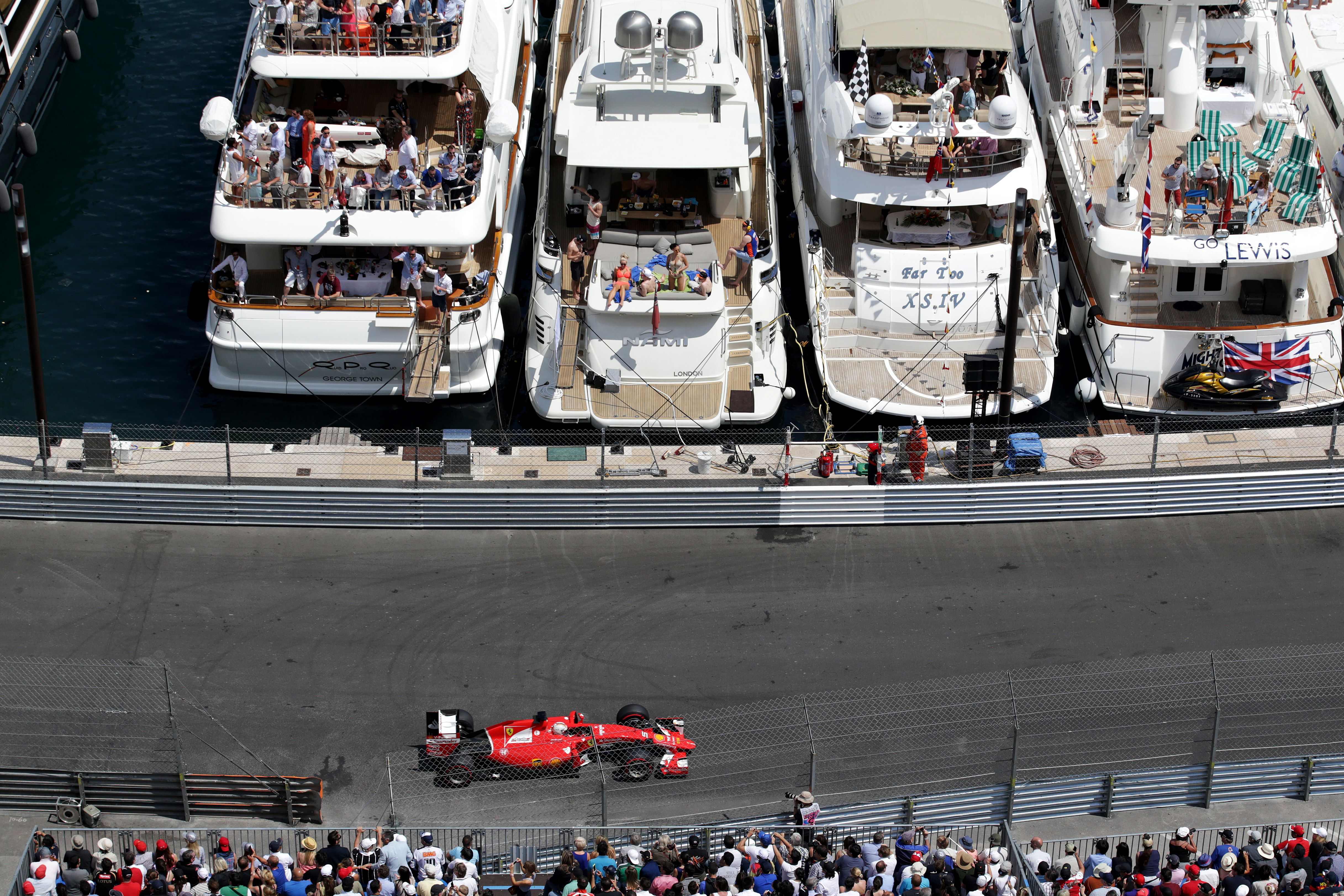 Foto udara balapan Formula 1 di Monako.