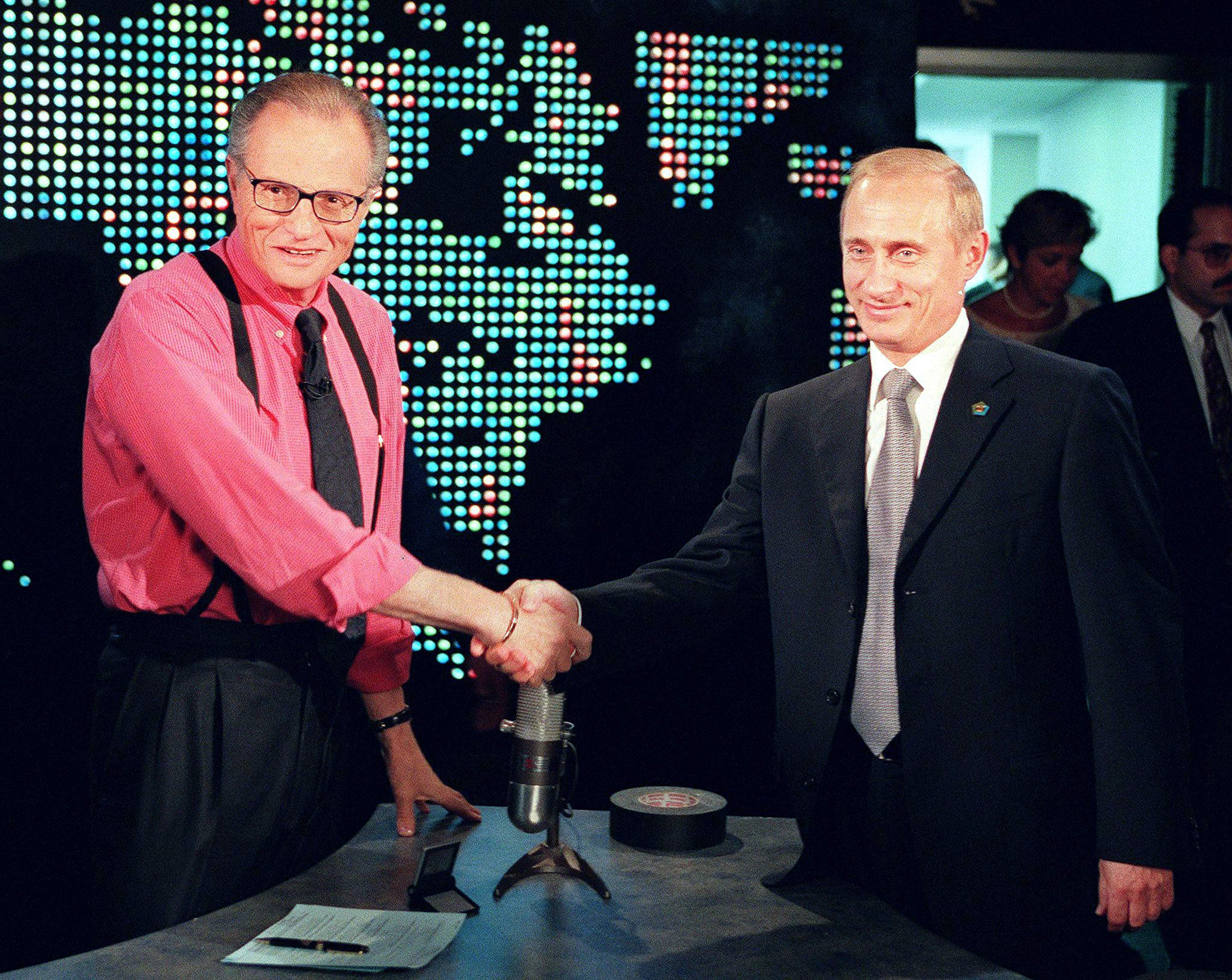 Larry King bersama Presiden Rusia, Vladimir Putin
