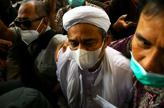 Imam besar FPI Muhammad Rizieq Shihab.