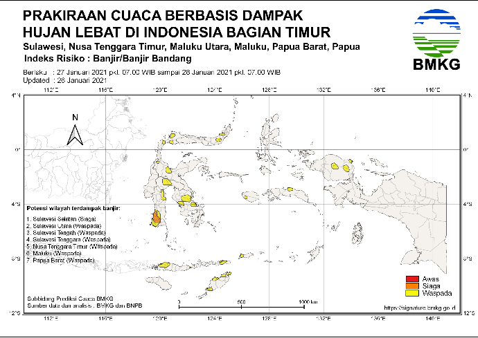 Cuaca Ekstrem, 6 Daerah Berpotensi Alami Banjir dan Banjir Bandang
