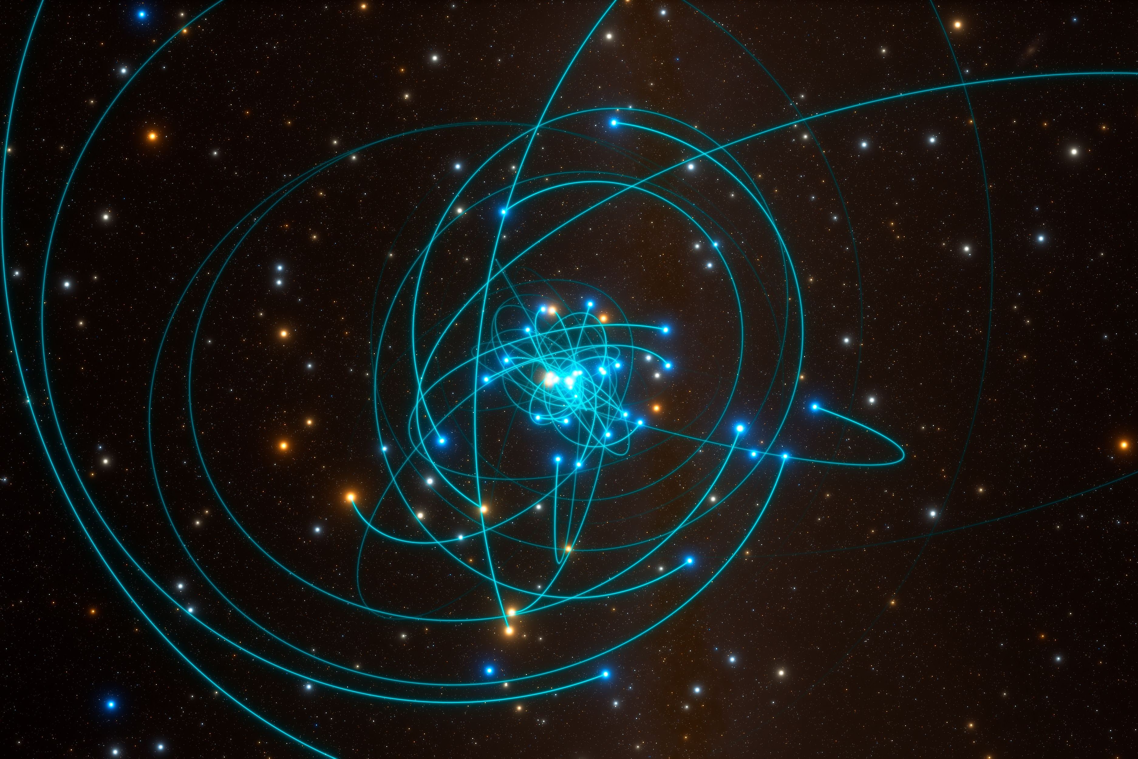 Orbit bintang-bintang sangat dekat dengan lubang hitam supermasif di jantung Bima Sakti.