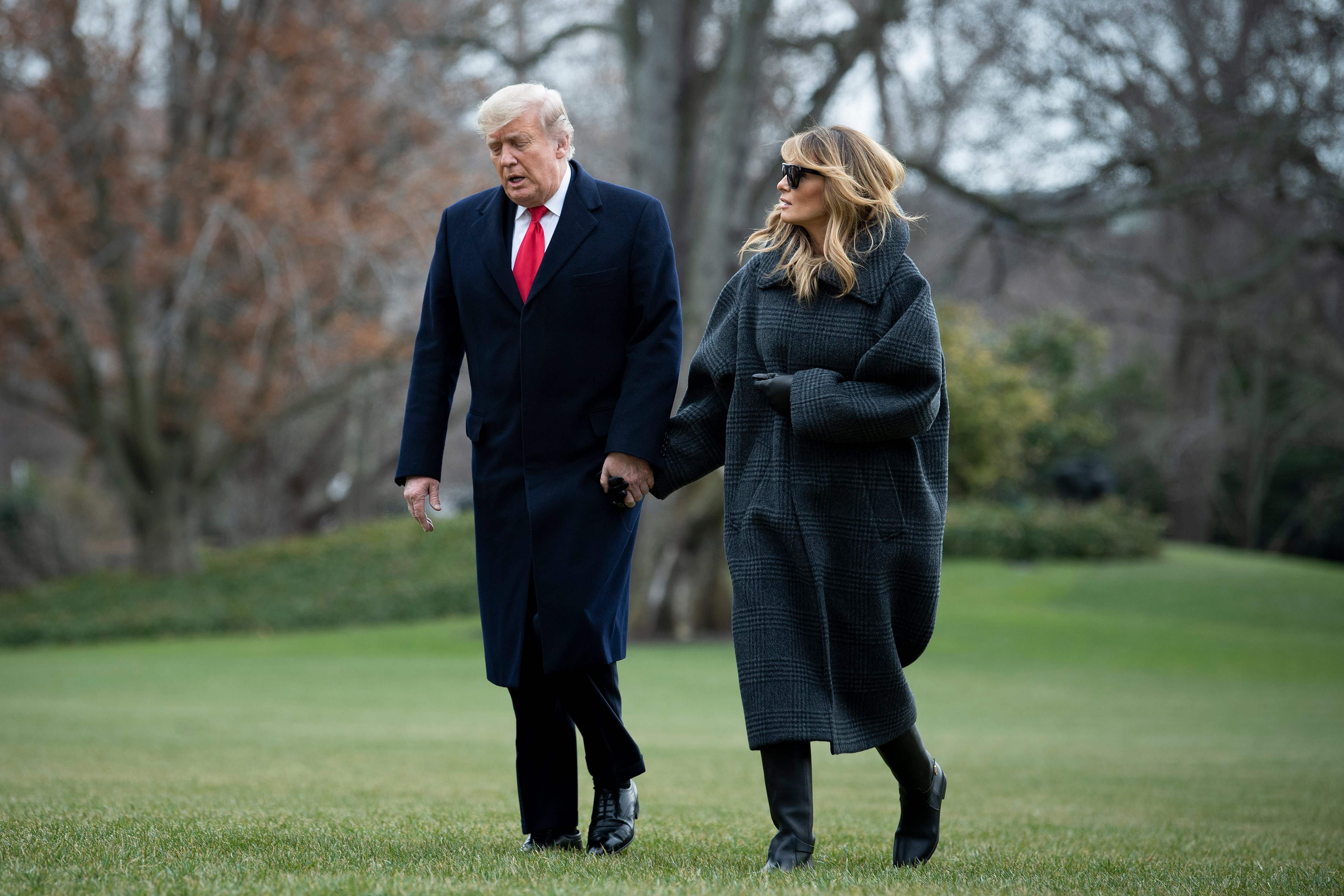 Presiden AS Donald Trump dan ibu negara