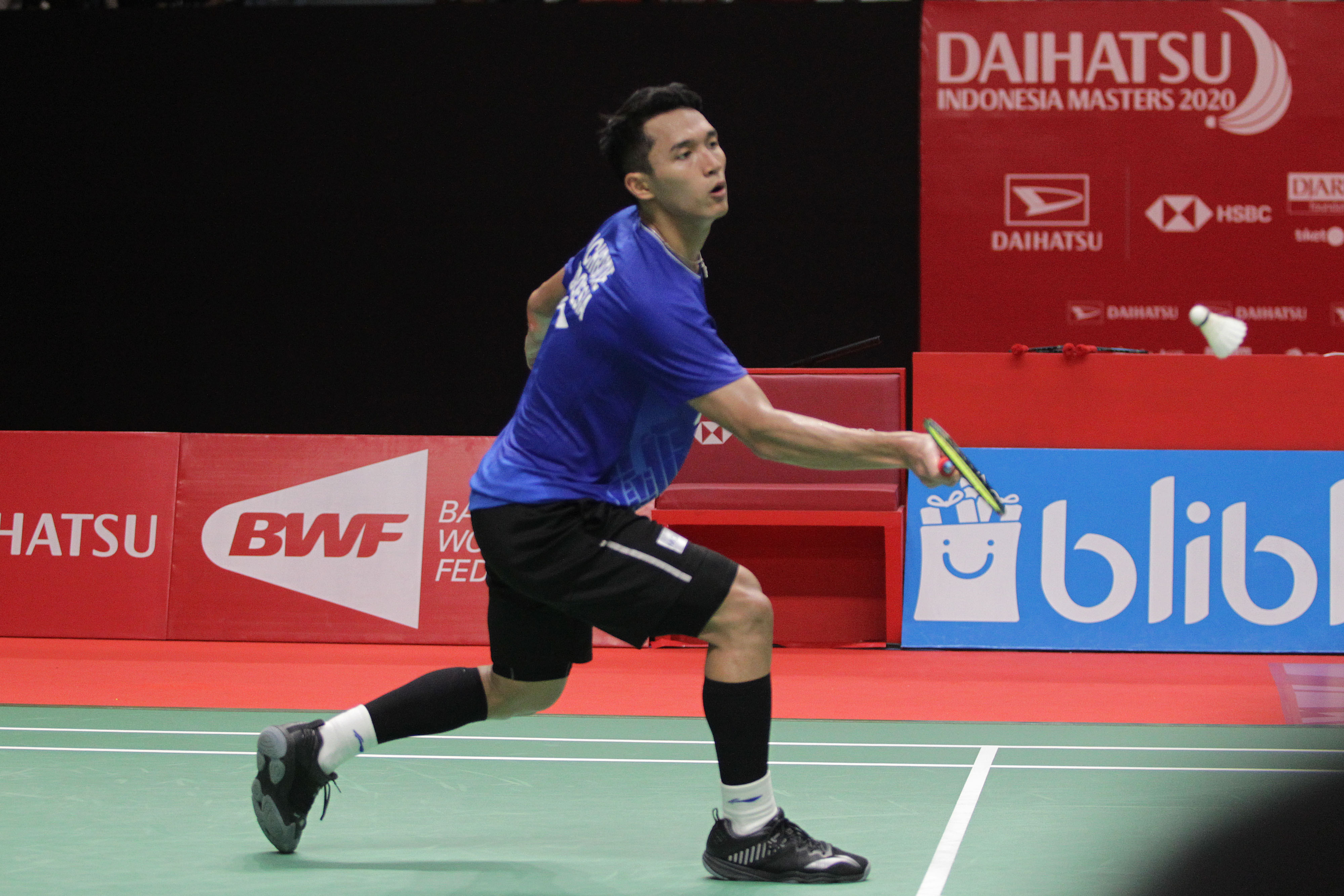 Pebulu tangkis putra Indonesia Jonatan Christie.