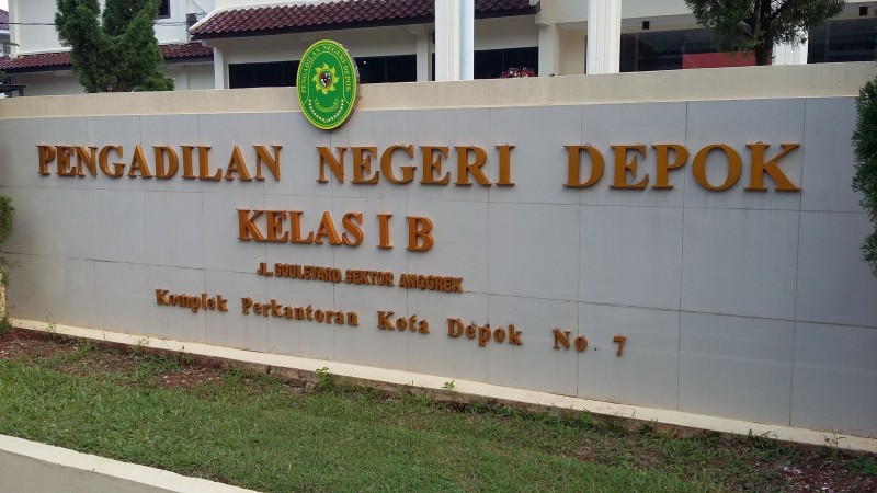 Pengadilan Negeri Kota Depok, Jawa Barat.