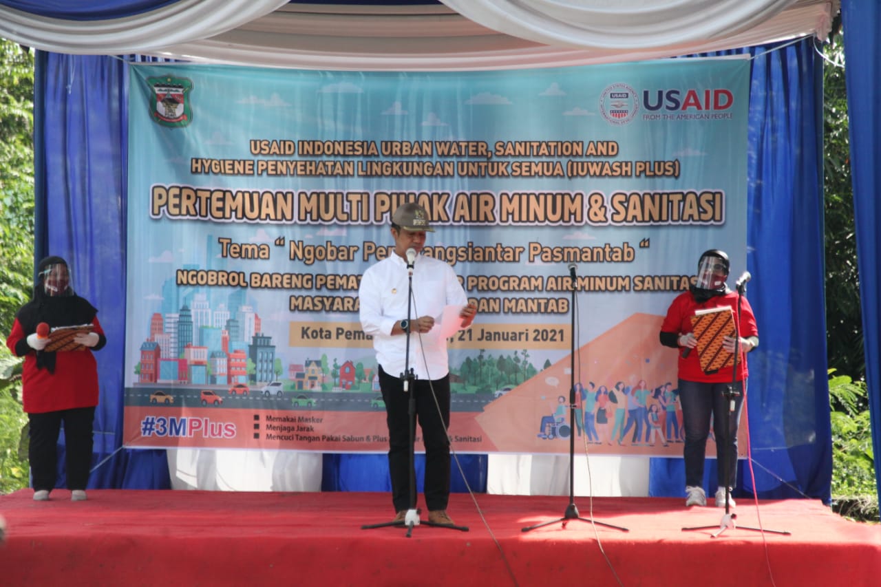 Deklarasi Setop Buang Air Besar (BAB) sembarangan oleh Wali Kota Pematangsiantar Hefriansyah, Kamis (21/1/2021)