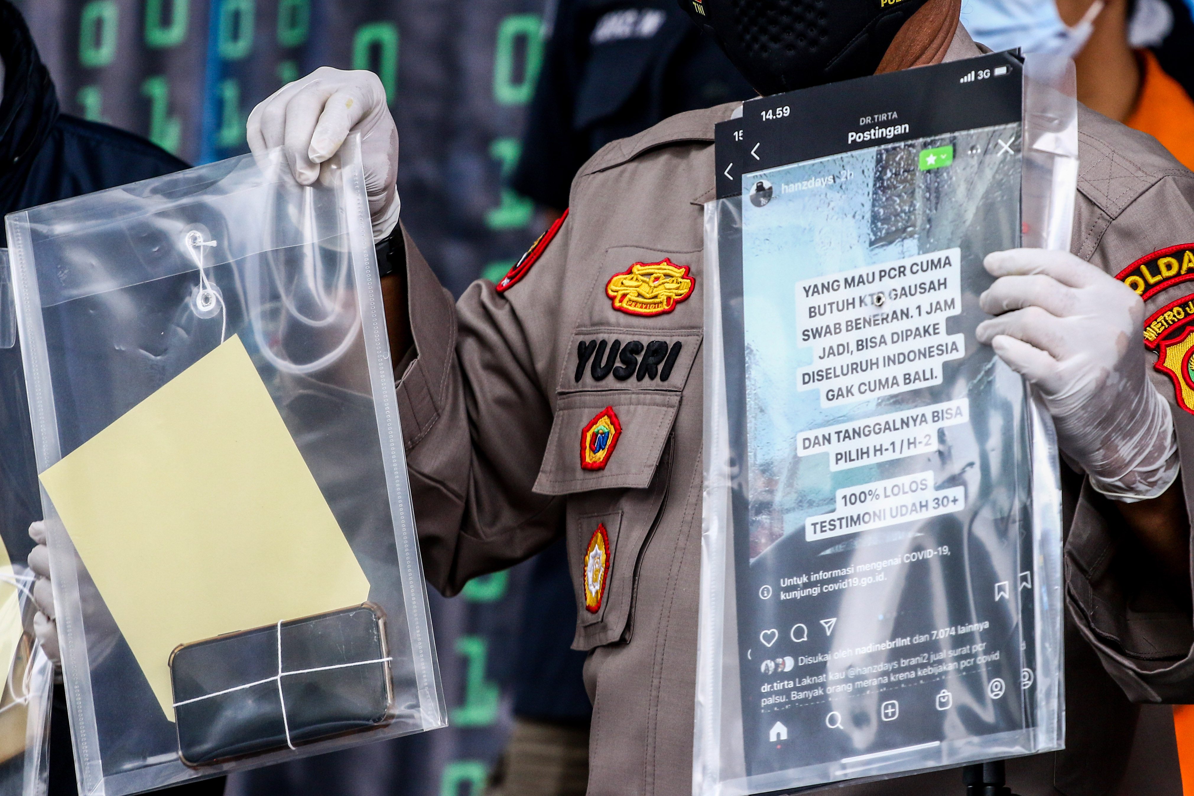 Surat Tes Covid-19 Palsu Dijual Rp1 Juta