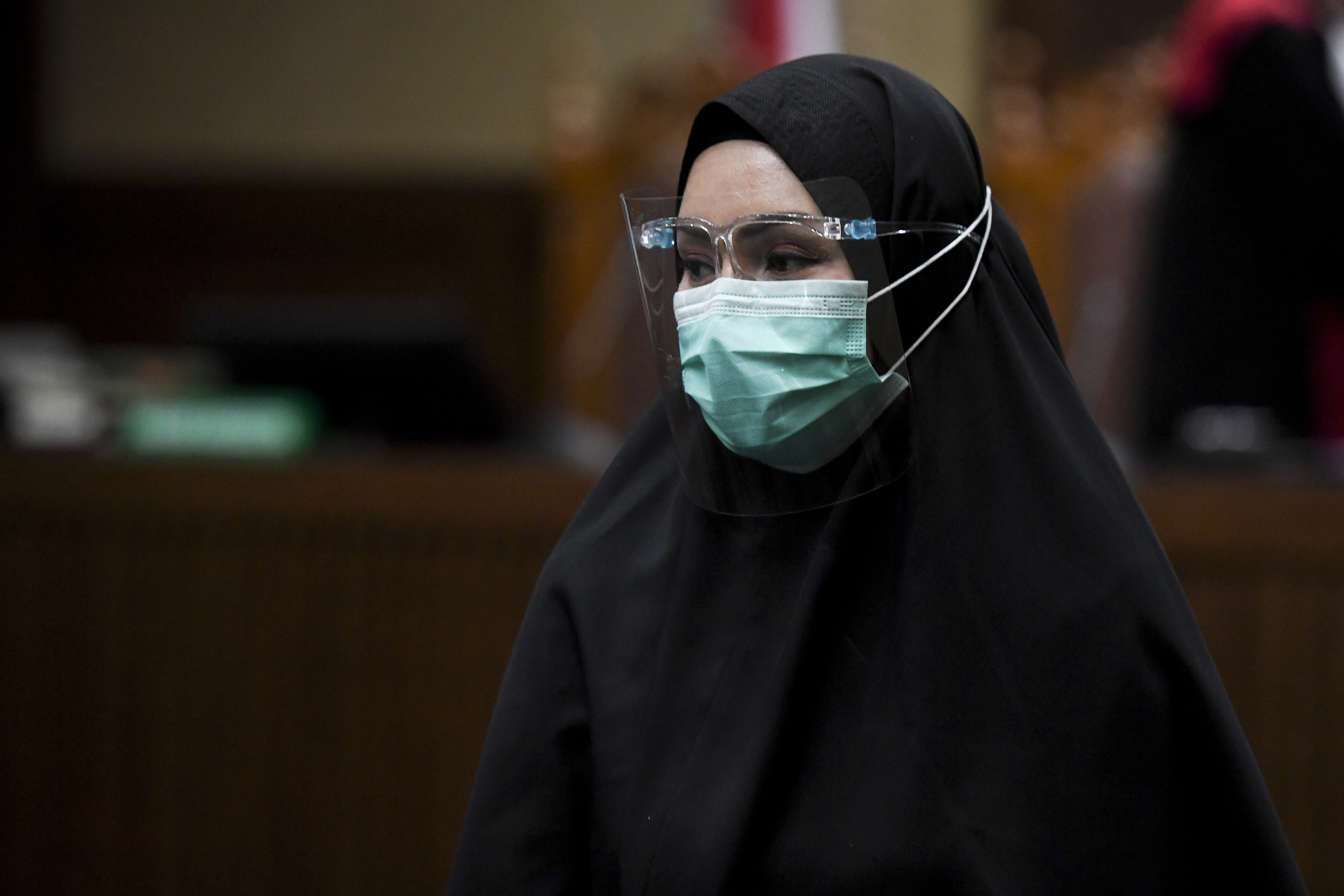  Terdakwa kasus penerimaan suap dari Djoko Tjandra terkait pengurusan fatwa Mahkamah Agung (MA), Pinangki Sirna Malasari menjalani sidang.