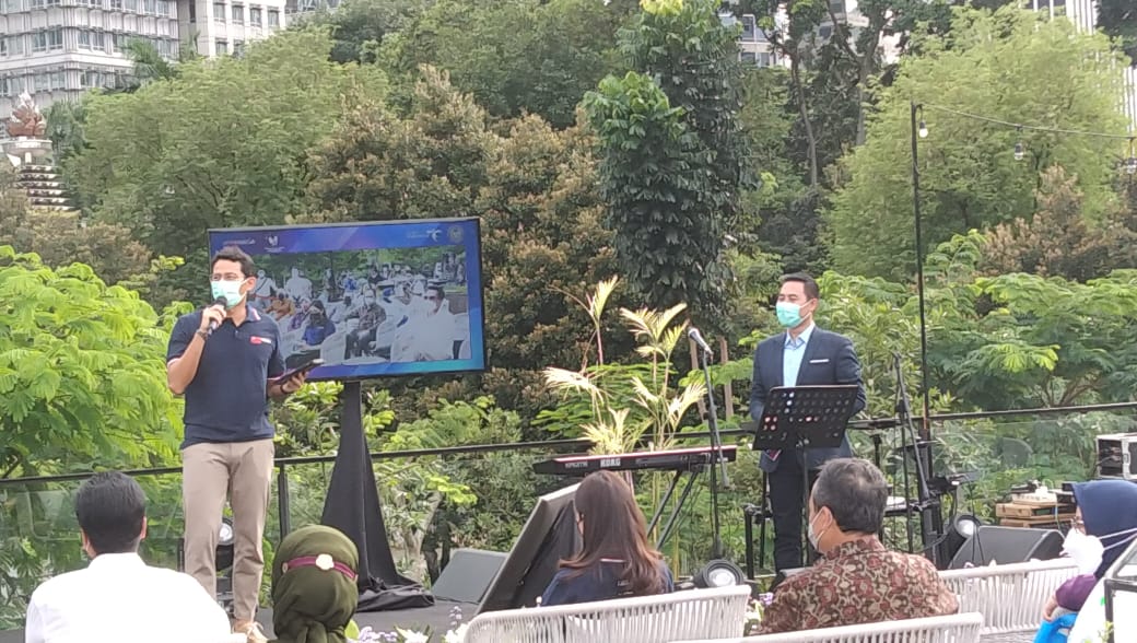 Menparekraf Sandiaga Uno memaparkan kondisi pariwsata Indonesia yang masih bergelut dengan dampak pandemi pada 2021.