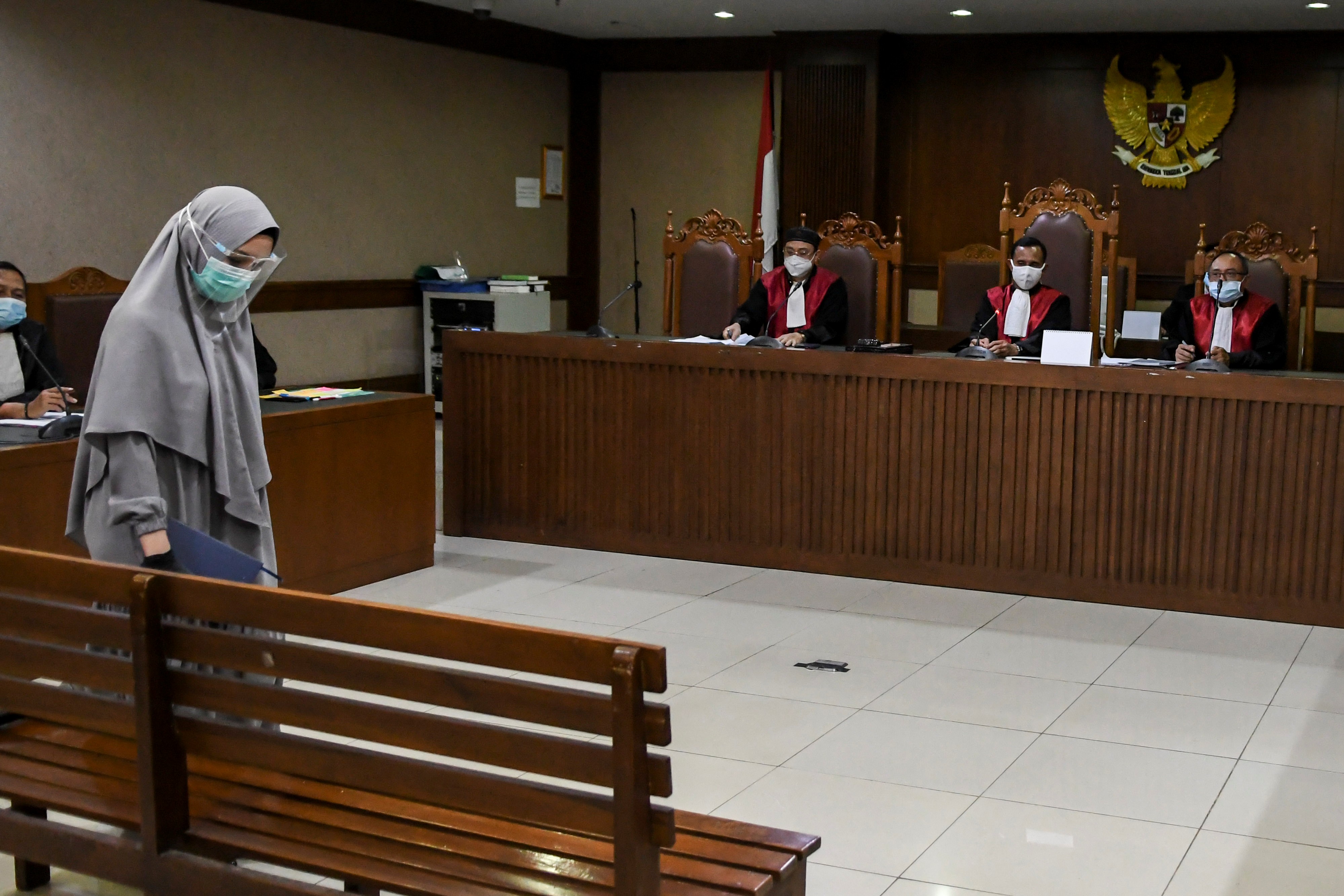 Terdakwa kasus dugaan suap dan gratifikasi pengurusan fatwa Mahkamah Agung (MA) Djoko Tjandra, Jaksa Pinangki Sirna Malasari.