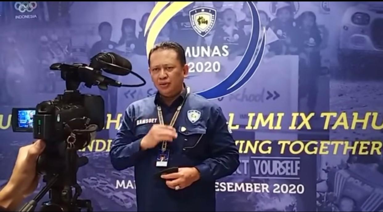 Bambang Soesatyo usai terpilih jadi Ketum IMI