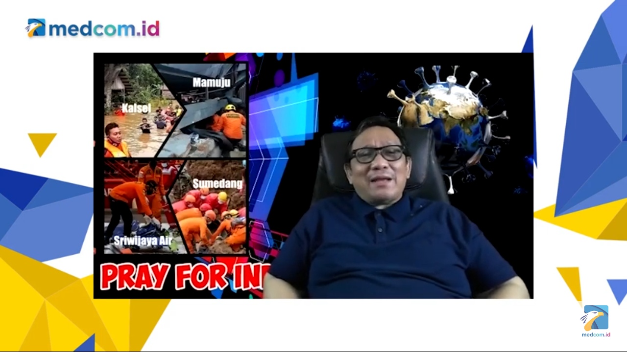 Wakil Ketua Dewan Penasihat Partai Hanura, Inas Zubir, saat memberikan pemaparan dalam diskusi Crosscheck, Minggu (31/1).