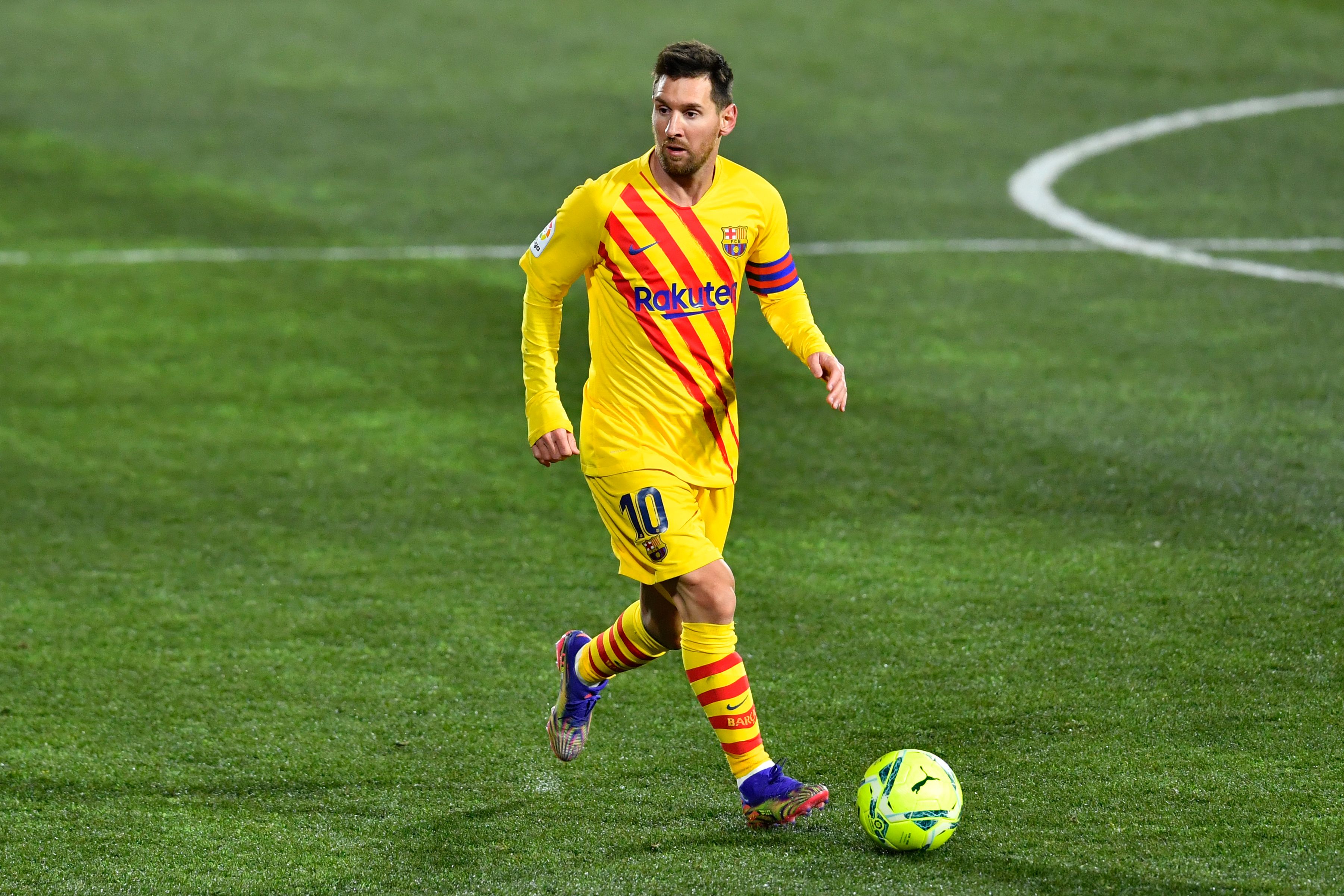 Penyerang Barcelona Lionel Messi.