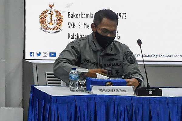Kabag Humas dan Protokol Bakamla RI Kolonel Bakamla Wisnu Pramandita. 