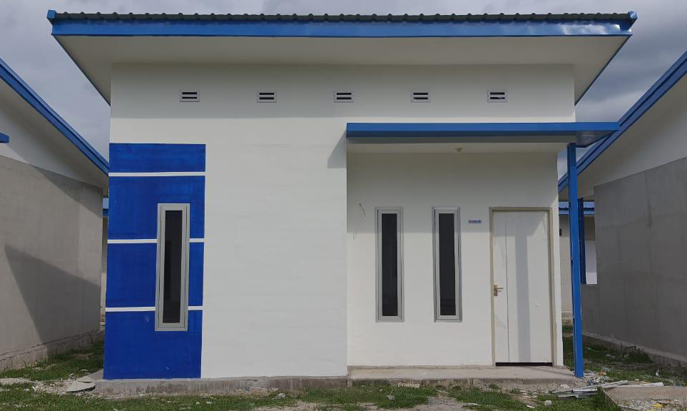 Rumah bantuan bagi korban banjir bandang Luwu Utara, Sulsel.