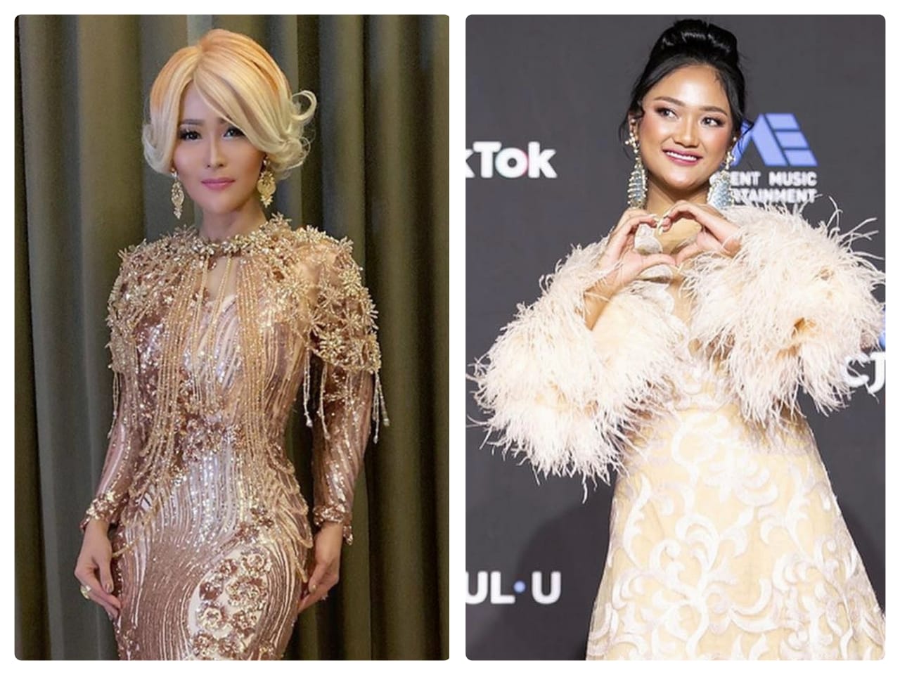 Kiri: Inul Daratista; kanan: Marion Jola