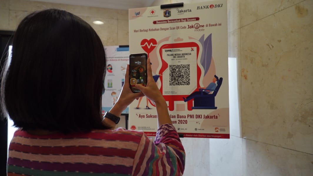 Bank DKI Dukung Sistem Pembayaran Donasi PMI DKI  Secara Non Tunai