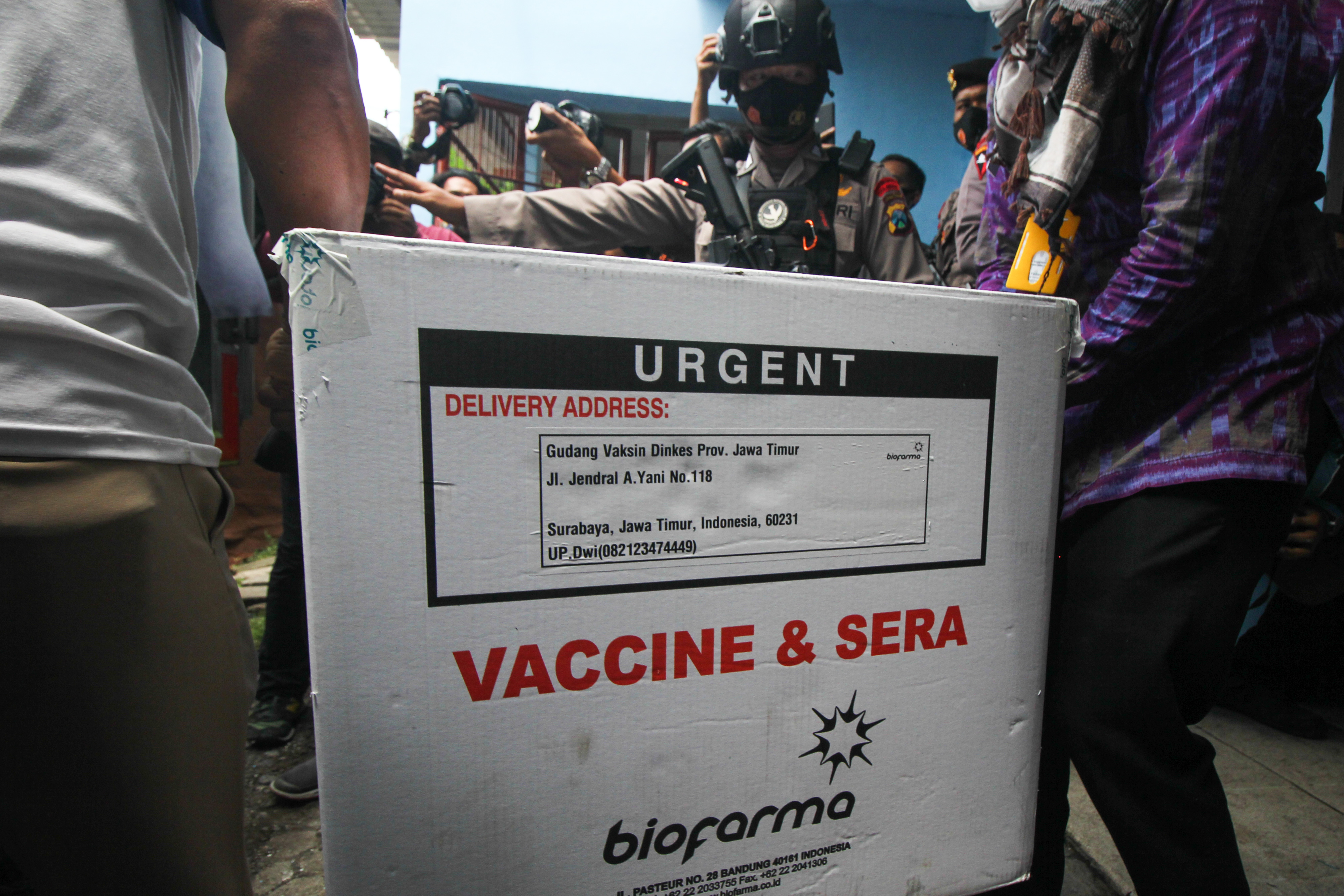 5.400 Dosis Vaksin Sinovac Tiba di Banyuwangi