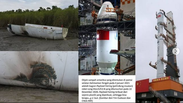 Temuan sampah antariksa di Kalimantan Tengah.