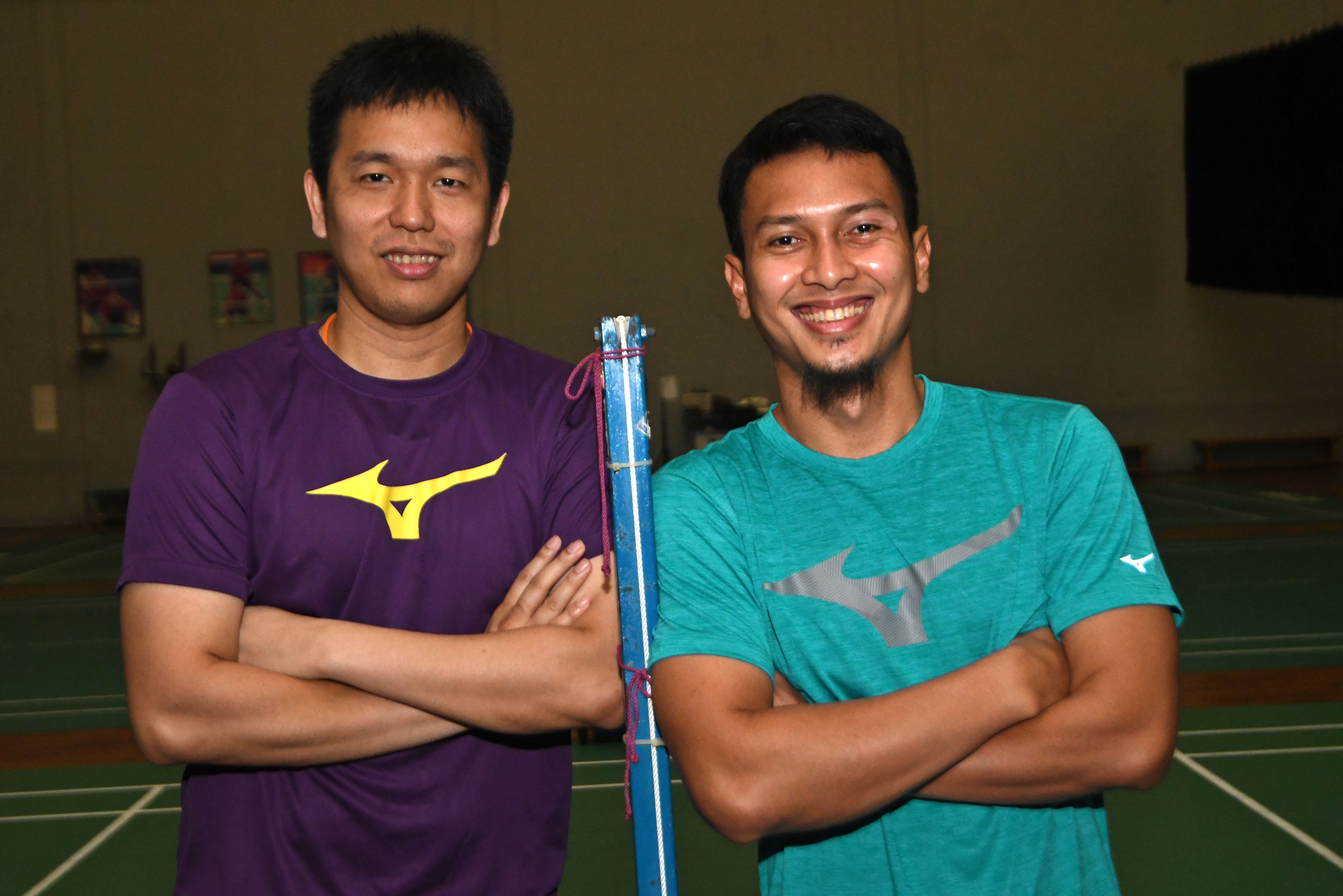 Pebulu tangkis ganda putra Hendra Setiawan (kiri) dan Mohammad Ahsan.