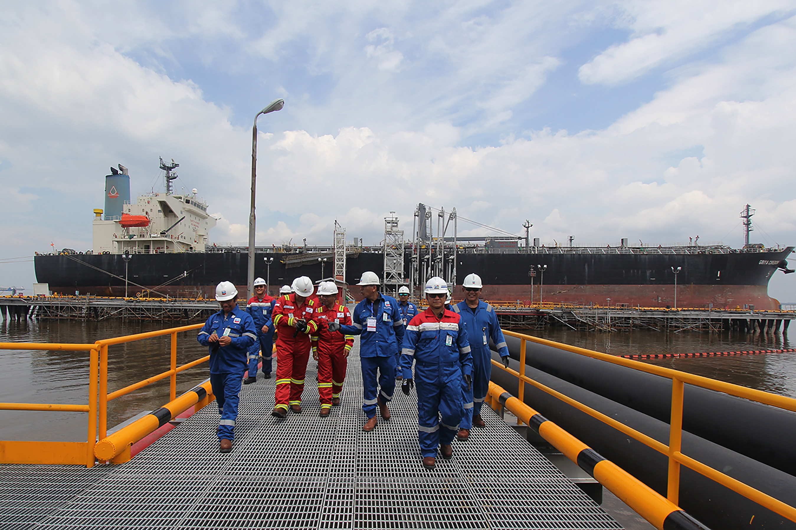 Terminal Oil Wharf No. 1 Pelabuhan PT CPI di Dumai, Riau.