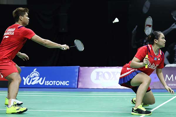 Pasangan ganda campuran Indonesia Praveen Jordan/Melati Daeva Oktavianti 