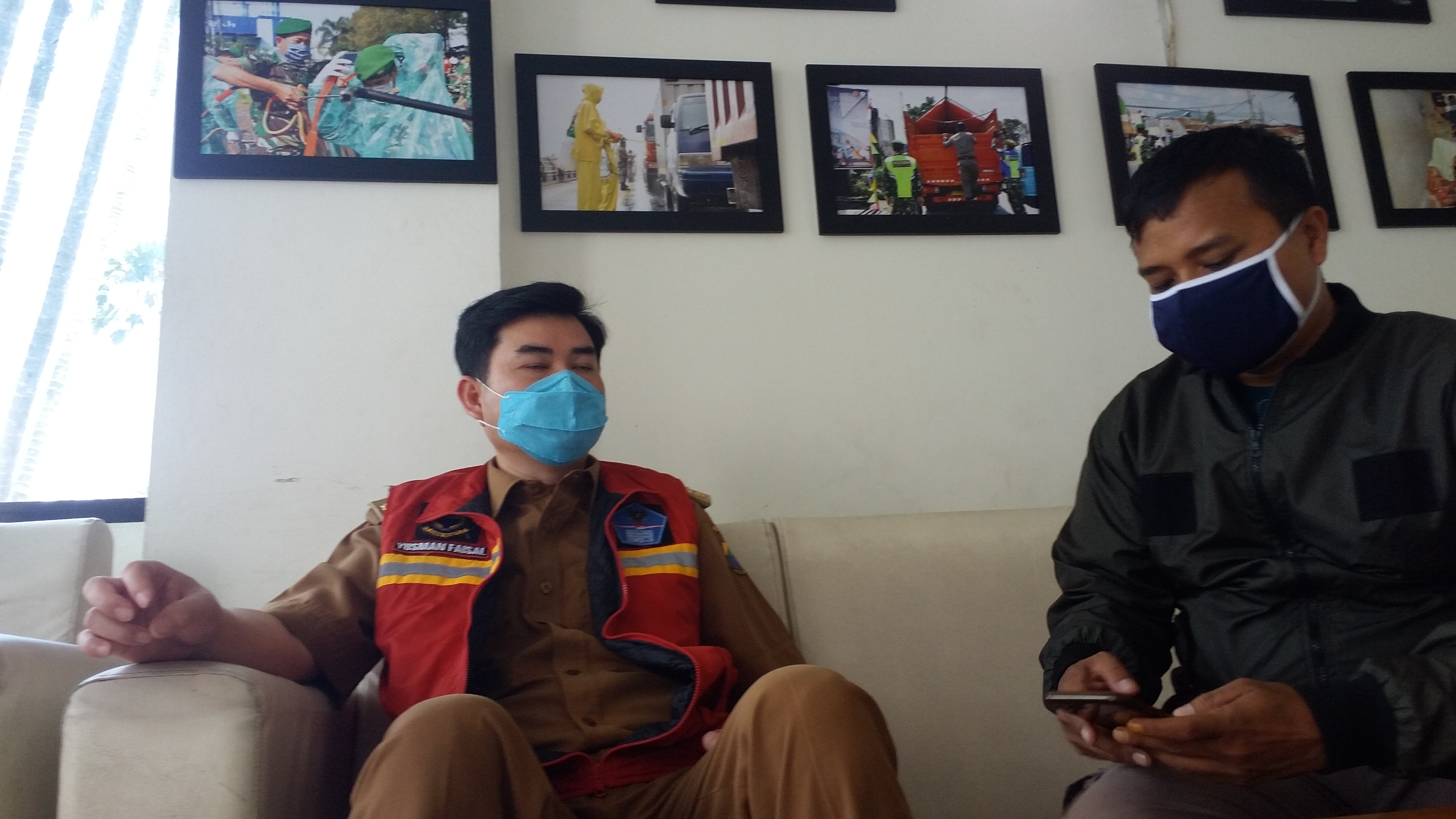 Juru Bicara Satgas Penanganan Covid-19 Kabupaten Cianjur, Yusman Faisal (kiri).