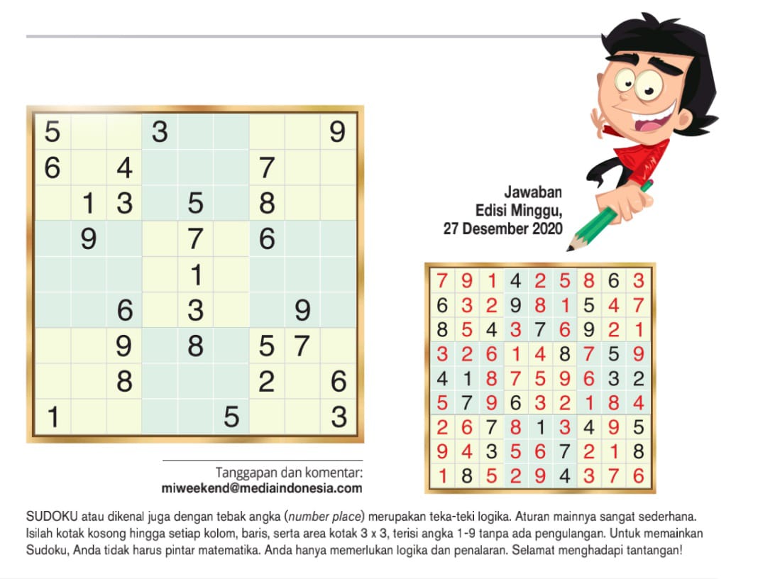 Sudoku Edisi 03 Januari 2021