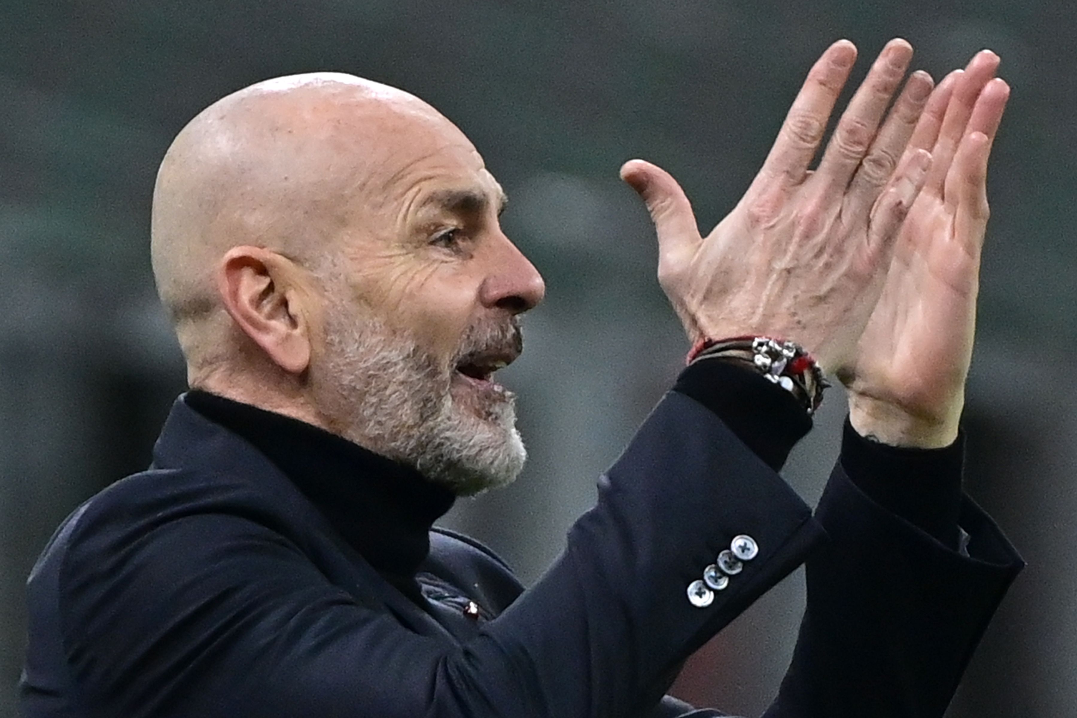 Pelatih AC Milan Stefano Pioli