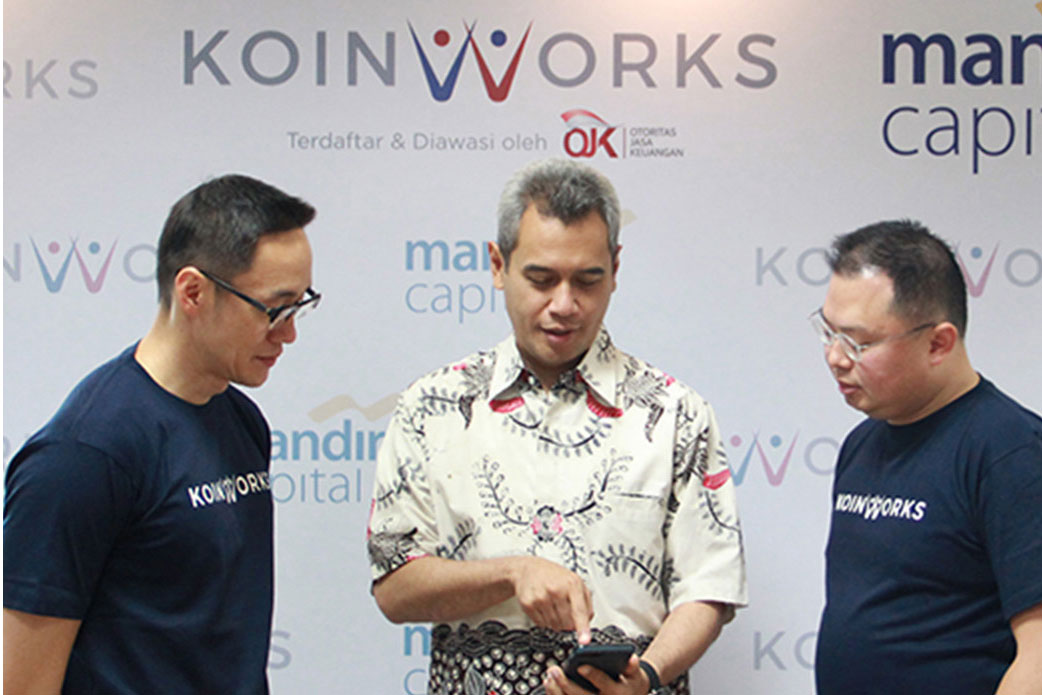 PASAR RETAIL PINJAMAN ONLINE: Co-Founder & CEO KoinWorks Benedicto Haryono (kiri), 