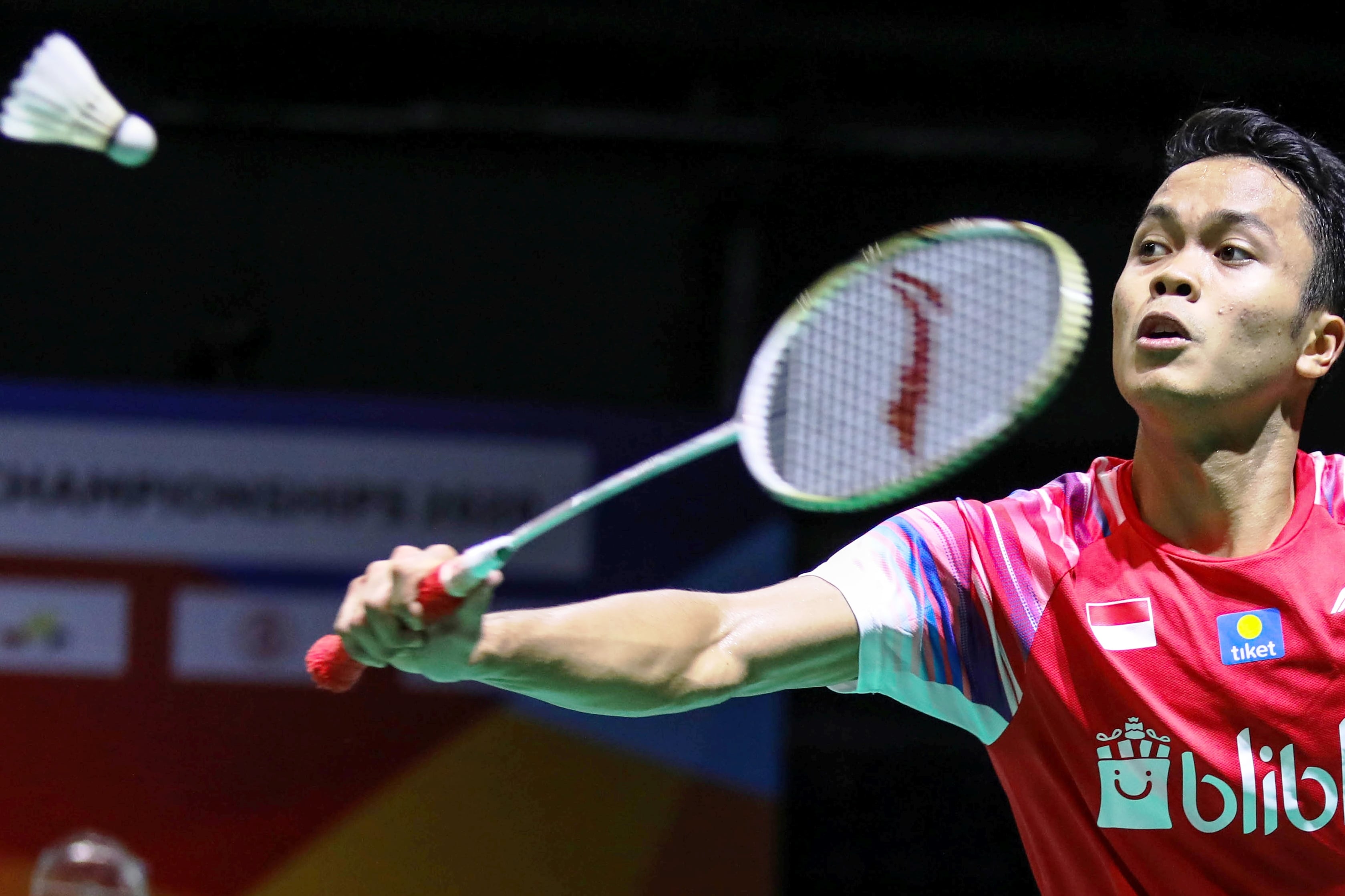 Pebulu tangkis Anthony Ginting.