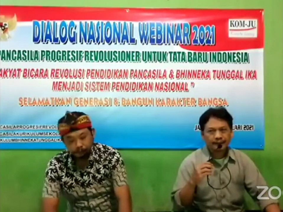 Webinar Revolusi pendidikan Pancasila dan Bhineka Tunggal Ika.