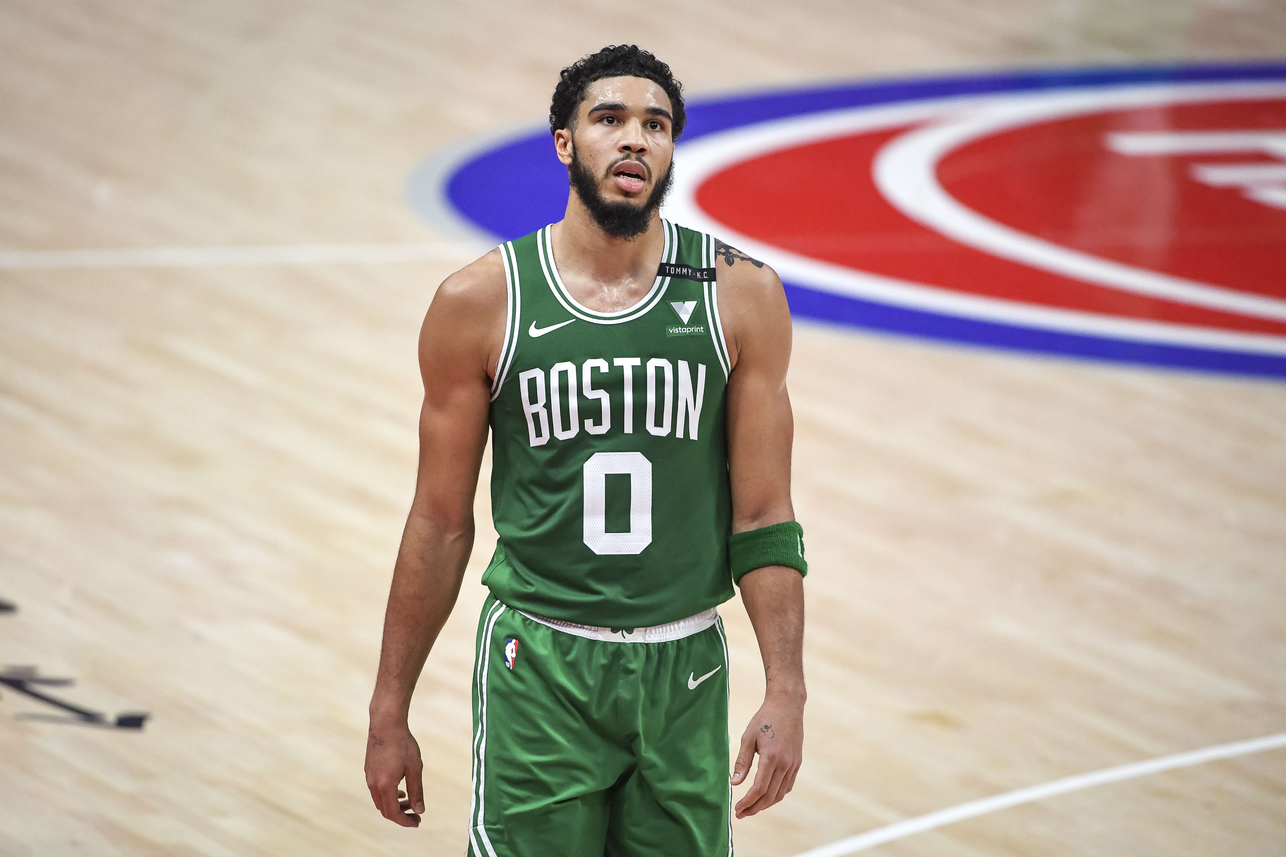 Pemain Boston Celtics Jayson Tatum.