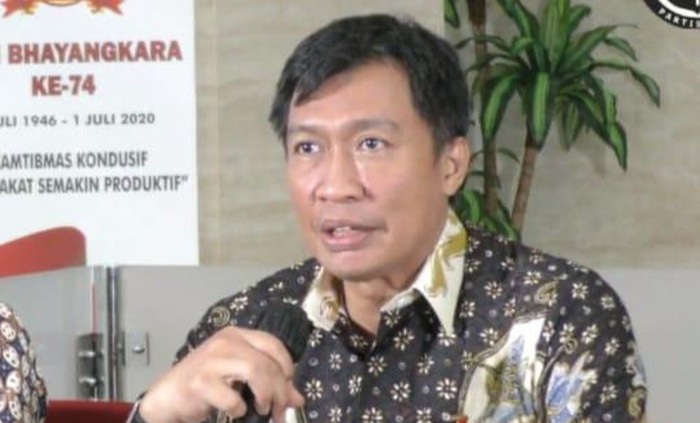 DIREKTUR Siber bareskrim Polri Brigjen Slamet Uliandi