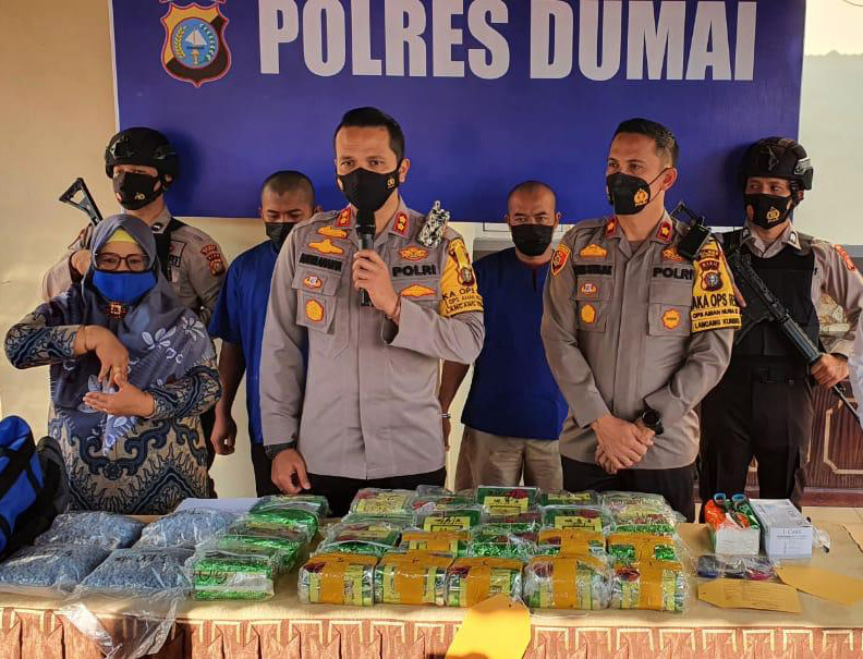 Polres ungkap jaringan narkotika internasional. 