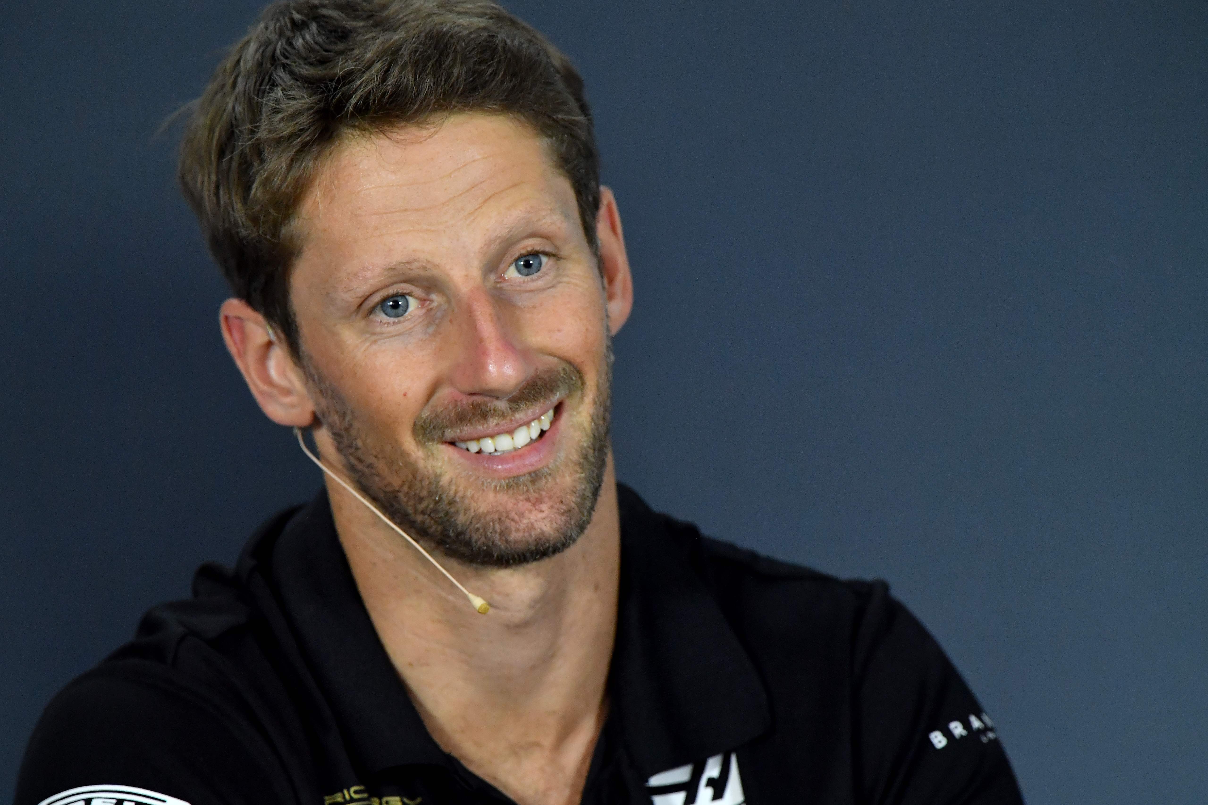 Pembalap Prancis Romain Grosjean.