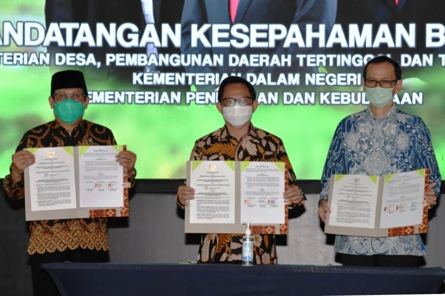 Kemendes, Kemendagri, Kemendikbud Sinergi Bina Pemerintahan Desa.