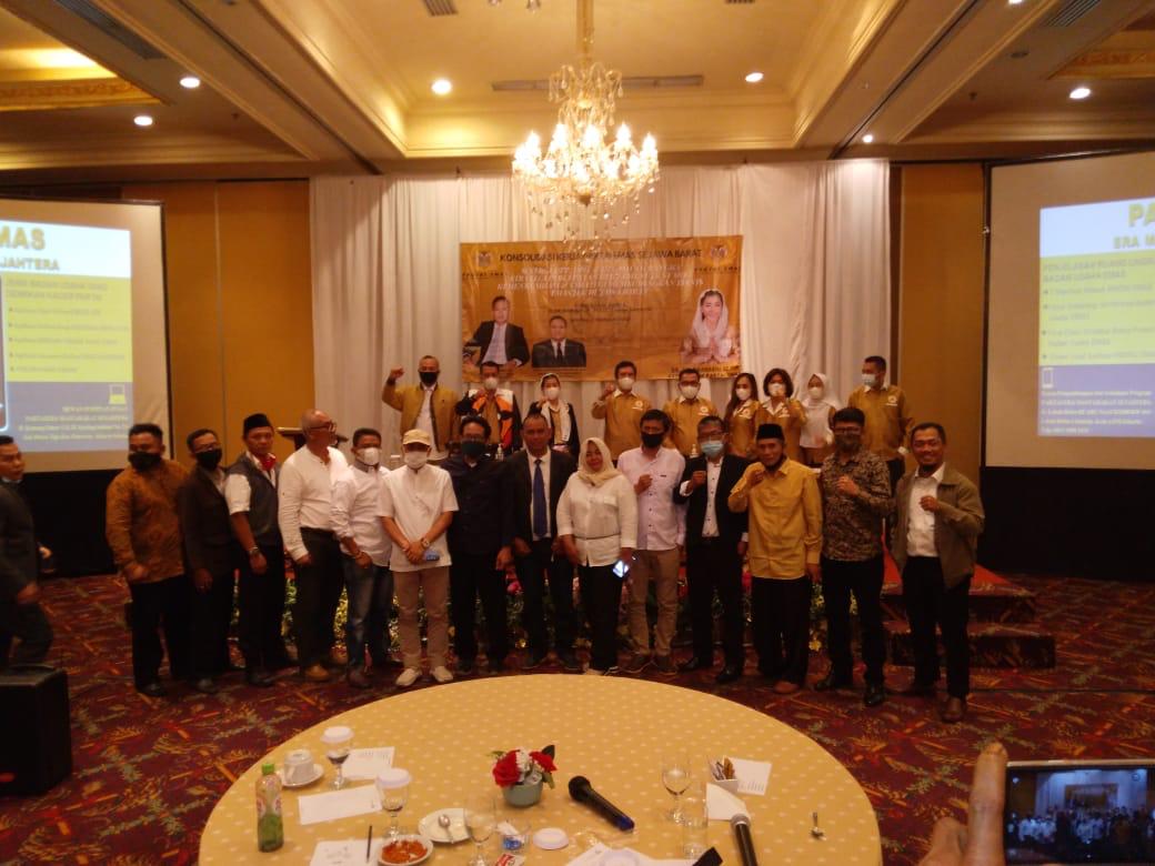 Pengurus partai DPD dan DPC Partai Era Masyarakat Sejahtera (Emas) konsolidasi dalam perolehan suara pemilu 2024 di Jawa Barat.