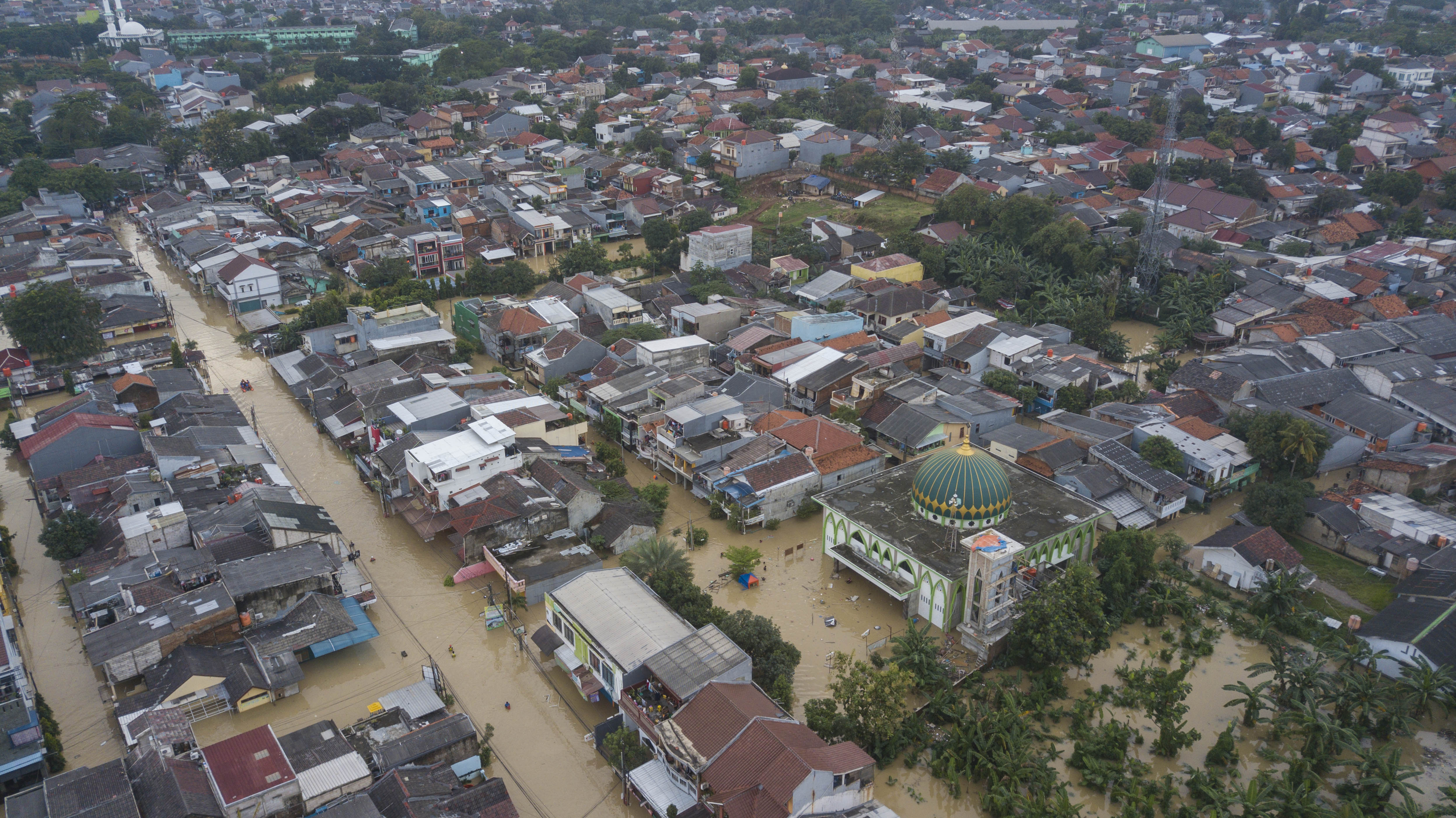Banjir di kawasan Pondok gede Bekasi